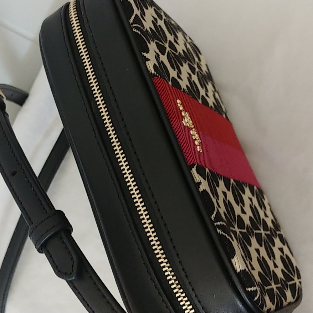 Kate Spade Flower Jacquard Stripe Crossbody Bag - Picture 17 of 17